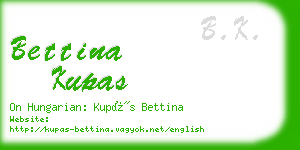 bettina kupas business card